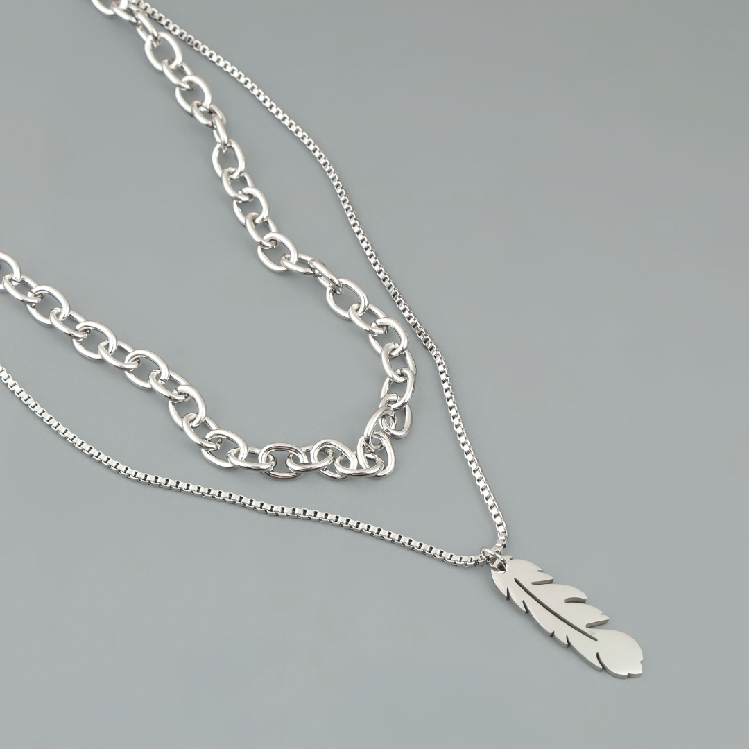 Silver Dream Feather Neckpiece