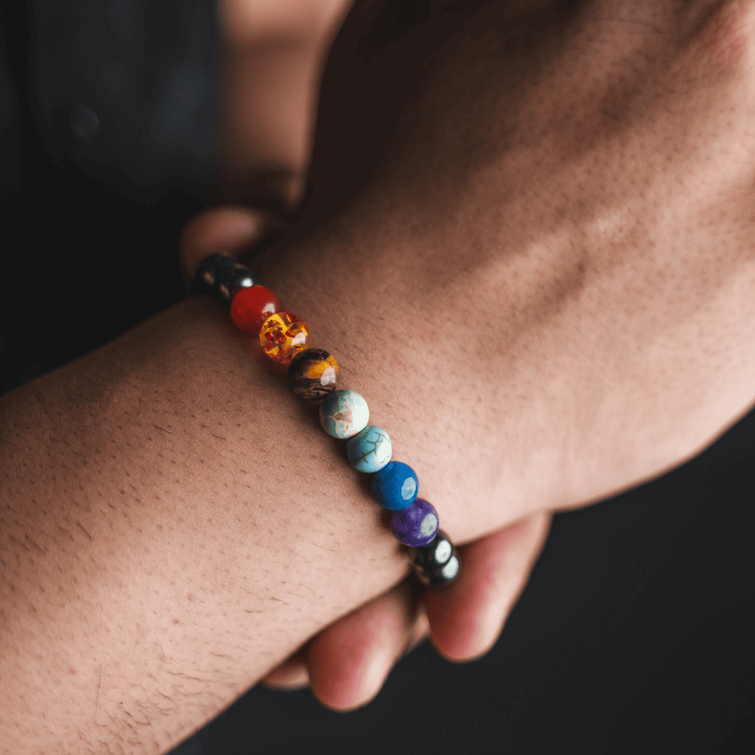 Focus Shield Hematite 7 Natural Stone Bracelet For Focus | Self Control | Knowledge