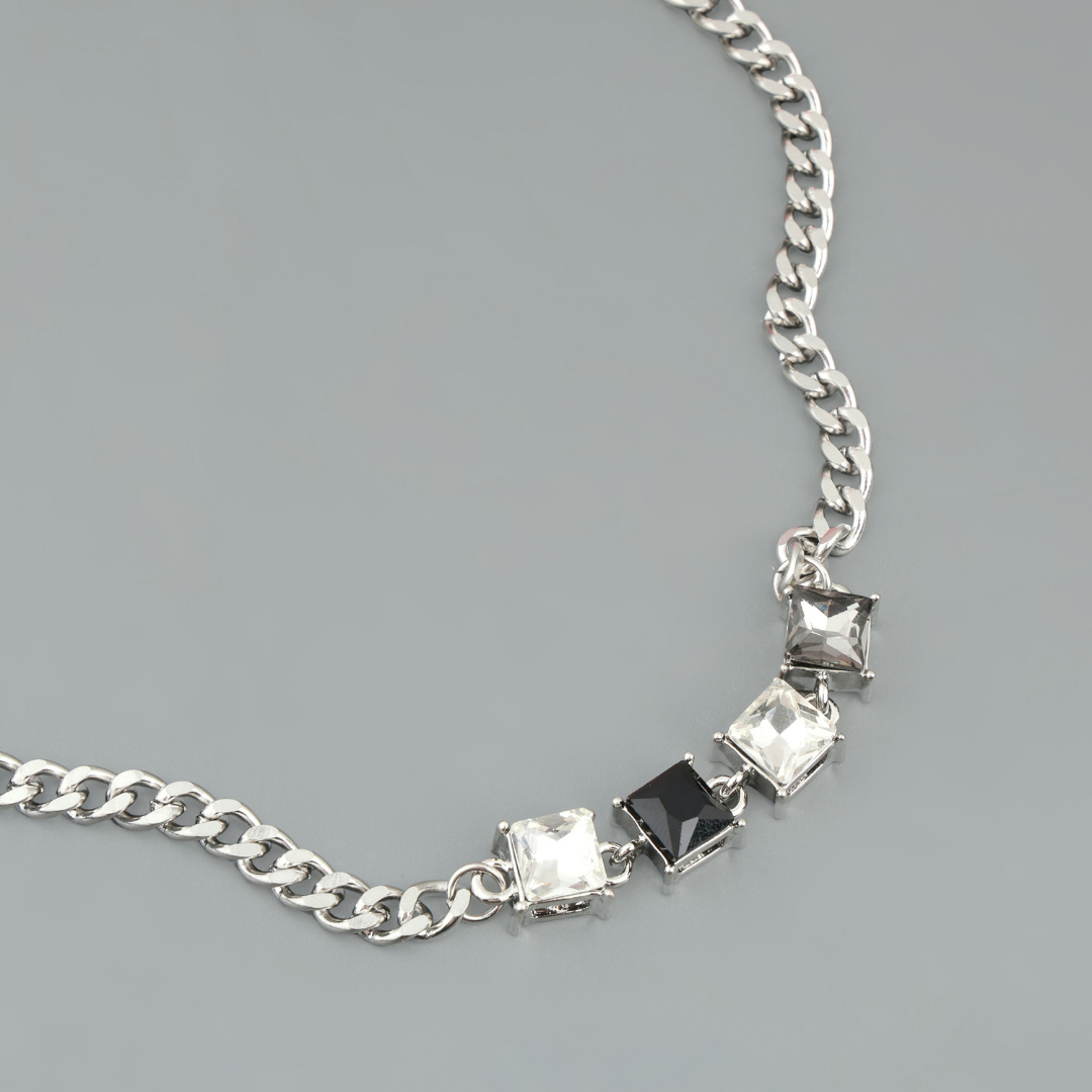 B&W Crystal Link Chain