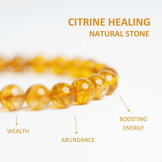 Abundance Glow Citrine Natural Stone Bracelet For Generating Wealth | Boosting Energy | Physical Health