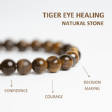 Empowerer Tiger Eye Natural Stone Bracelet For Decision Making | Courage | Confidence