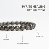 Fortune Magnet Pyrite Natural Stone Bracelet For Wealth | Career | Money Magnet