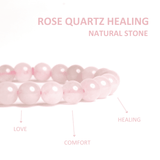 Love Embrace Rose Quarts Natural Stone Bracelet For Love | Comfort | Healing