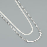 Double Layered Link And Solid Chain