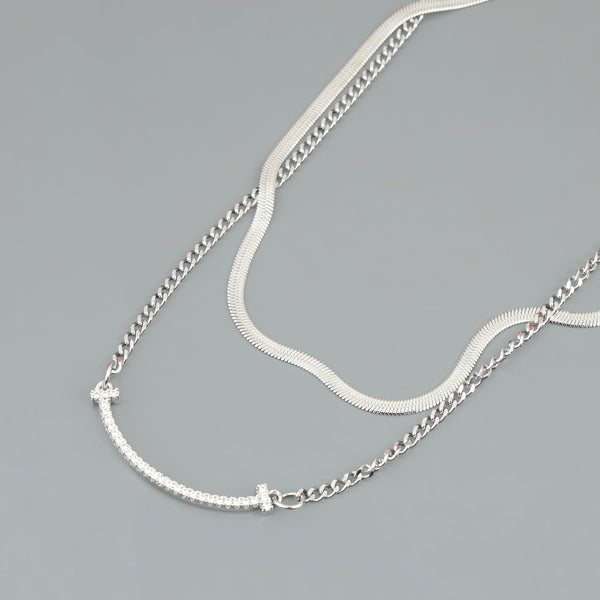 Double Layered Link And Solid Chain