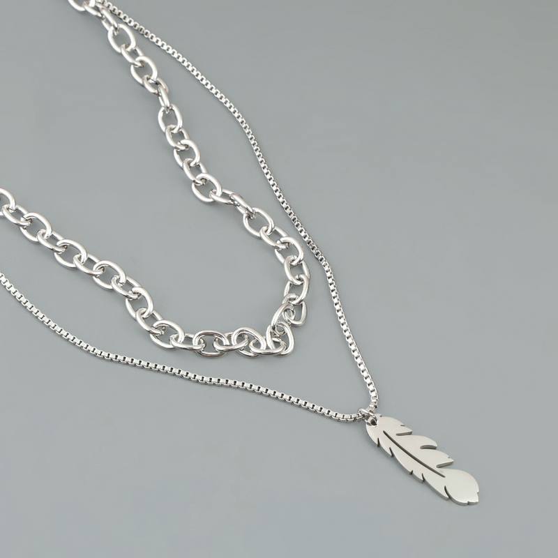 Silver Dream Feather Neckpiece