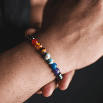 Focus Shield Hematite 7 Natural Stone Bracelet For Focus | Self Control | Knowledge