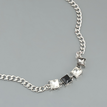 B&W Crystal Link Chain