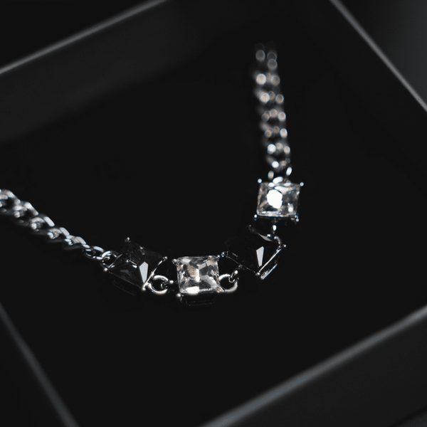 B&W Crystal Link Chain