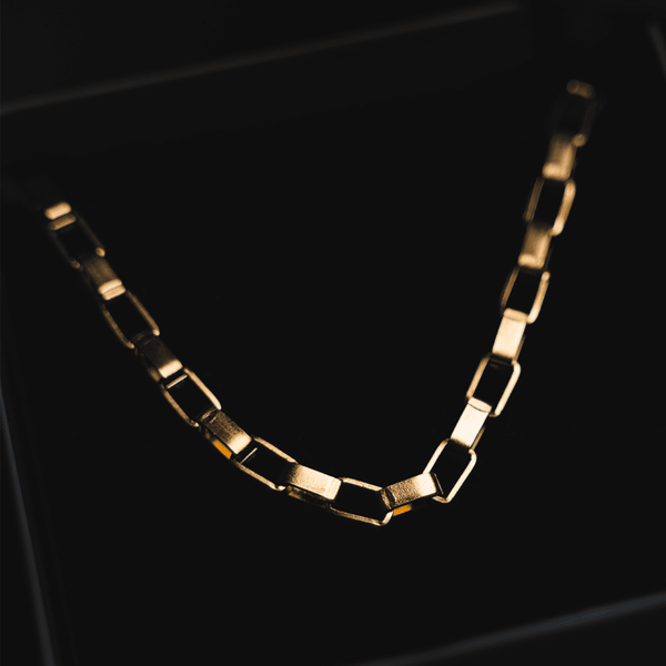 Cubical Interlocked Neck Chain Gold