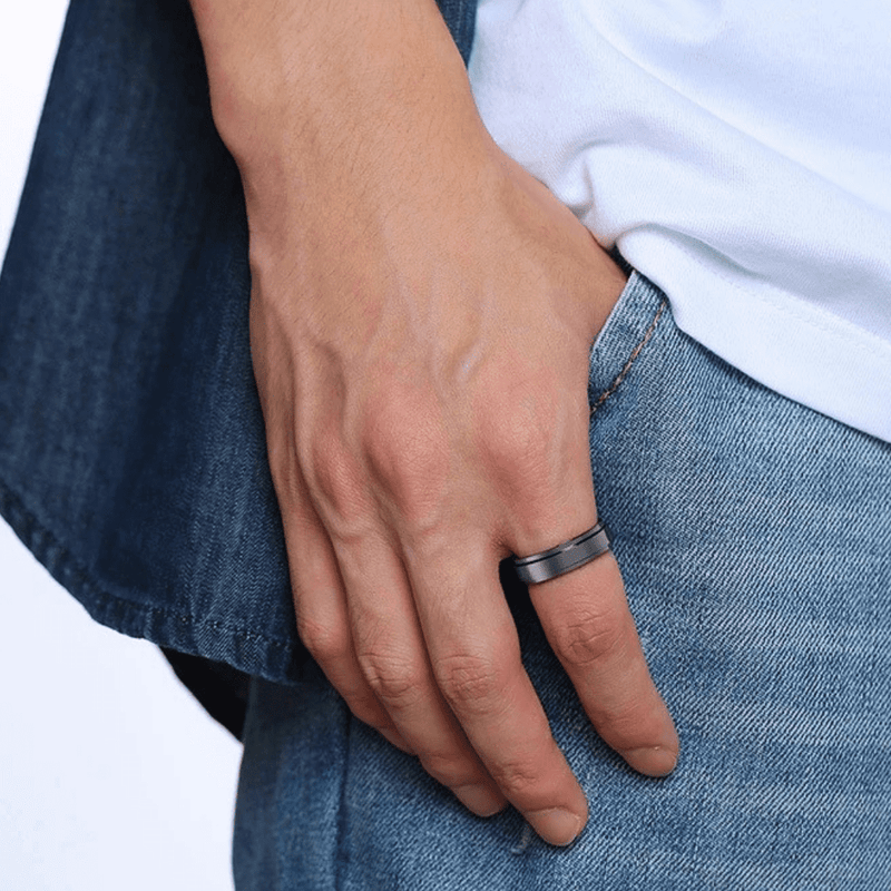 Black Cosmic Path Ring