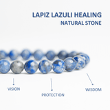 Guiding Wisdom Lapis Lazuli Natural Stone Bracelet For Vision | Protection | Wisdom