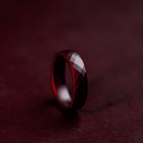 Matte Black Ceramic Serpent Skin Ring