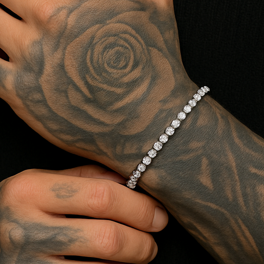 Men's Bold Ice Tennis Bracelet