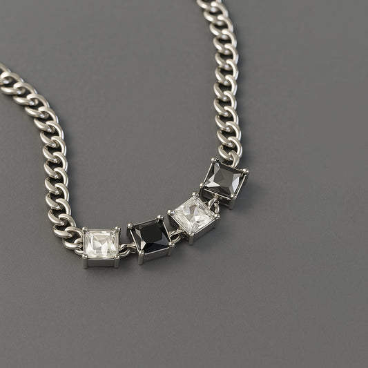 B&W Crystal Link Chain