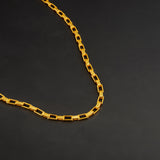 Cubical Interlocked Neck Chain Gold